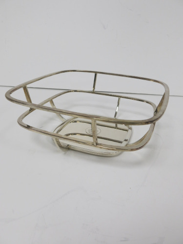 Christofle France Massaud, Silver Bread Basket. Size H7.5 x 20 x 20cm.