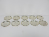 10 x Hallmarked Silver Circular Dishes/Trays. Size Dia 12.5cm.
