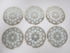 6 x Hallmarked 925 Silver & Glass Bottle Coasters. Size Dia 10.5cm.