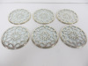 6 x Hallmarked 925 Silver & Glass Bottle Coasters. Size Dia 10.5cm. - 2