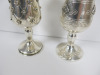 2 x Y.M HAZORFIM, Hallmarked 925 Silver Kiddush Cups with Floral Designs. - 6