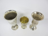 3 x Kiddush Style Cups with Floral Pattern/Designs. - 4