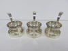 3 x Silver Revolving Tea Strainers.
