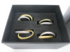 4 x L'OBJET Silver and Gold Napkin Rings, with Original Box. - 3