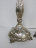 2 x Tall Benedetti Silver Floral Design Candle Holders. - 2