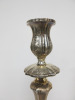 2 x Tall Benedetti Silver Floral Design Candle Holders. - 3