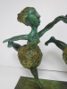Bronze Sculpture of Leaping Abstract Dancing Ladies Holding Hands. - 2