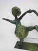 Bronze Sculpture of Leaping Abstract Dancing Ladies Holding Hands. - 6