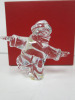 2 x Baccarat Clear Crystal Santa Claus Figurines in Boxes. - 2