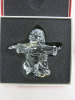 2 x Baccarat Clear Crystal Santa Claus Figurines in Boxes. - 5