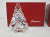 3 x Baccarat Clear Crystal Louxor Christmas Tree Ornaments in Boxes. - 2
