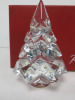 3 x Baccarat Clear Crystal Louxor Christmas Tree Ornaments in Boxes. - 3