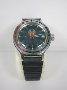 Vostok Amphibian Watch, Russian Mechanical Dive Watch, Stainless Steel with Bocktok Rubber Strap.