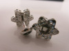 MONTBLANC Star Collection 18ct White Gold Cufflinks Set with 24 x Precious Stones. Comes in Original Box (Poor Condition). Hallmarked Au 750. NOTE: 1 cufflink requires repair. - 2