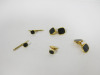 5 x Gold Coloured & Black Stone Shirt Accessories to Include: 2 x Cufflinks, 2 x Shirt Studs & 1 x Other. - 2
