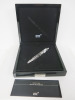 MONTBLANC Meisterstuck No 149, Skeleton 333 Fountain Pen, S/N PT2220640, 18k White Gold with Diamond Encrusted Israel Flag, in Atelier Prive Box with Flag Pen Israel Plaque. Hallmarked Au 750. Comes in Original Box with Service Guide. - 3