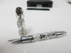 MONTBLANC Meisterstuck No 149, Skeleton 333 Fountain Pen, S/N PT2220640, 18k White Gold with Diamond Encrusted Israel Flag, in Atelier Prive Box with Flag Pen Israel Plaque. Hallmarked Au 750. Comes in Original Box with Service Guide. - 11