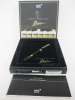MONTBLANC Meisterstuck Homage to Frederic Chopin Special Edition Fountain Pen from Montblanc's Donation Pen Collection in Original Box with Service Guide. Hallmarked 14k Gold.
