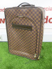 Louis Vuitton Brown Pegase 55 Suitcase Travel Cabin Damier Ebene Rolling Suitcase. Size H55cm, W38cm & D18cm. NOTE: condition as viewed/inspected.