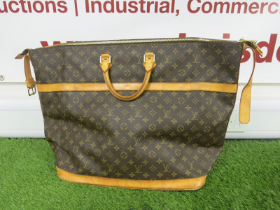 Louis Vuitton Brown Monogram Canvas Keepall Cruiser Bag. Size H43cm, W60cm & D26cm. NOTE: condition as viewed/inspected.