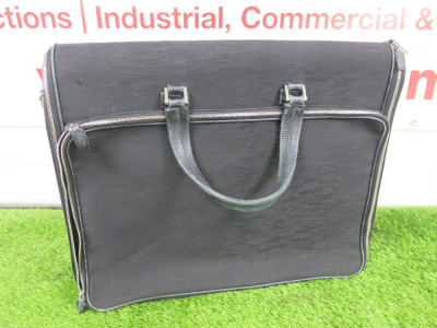 Brioni Black Logo Pattern Designed Garment Bag. Size H47cm & W60cm. NOTE: condition as viewed/inspected.