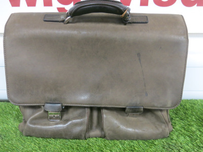 Loro Piana Leather Business Messenger Bag. Size H34cm & W40cm. NOTE: condition as viewed/inspected.