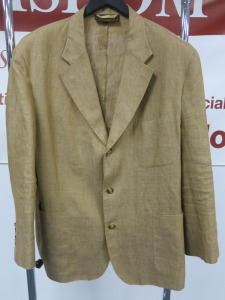 Loro Piana Men's Beige Linen Suit Jacket. Size 56/XL.