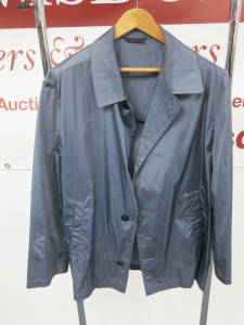Brioni Men's Light Grey Sportswear Waterproof Jacket. Size XL.