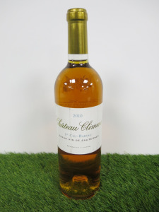 Chateau Climens Cru Barsac Grand Vin de Sauternes, 2010, 750ml.