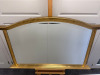 Bevelled Edge Gold Framed Over Mantel Mirror. H78cm x W113cm. - 2