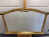 Bevelled Edge Gold Framed Over Mantel Mirror. H78cm x W113cm. - 2