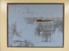 Oil on Canvas Framed Painting of a Fishing Boat on Blue Background, Signed 'L' with J.Manley Gallery Sticker to Rear in Heavy Duty Wood Frame. Artwork Size 46 x 36cm, Frame Size 68 x 57cm. - 2