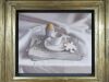 Saul Robertson (1978) Oil on Linen 'The Mystery' 2011 in Grey/Gold Frame. Art Size 30.5 x 25cm. - 2