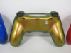3 x Assorted SONY PS4 Pads to Include: 1 x Gold in Good Condition, 1 x Red in Good Condition & 1 x Blue with Slightly Sensitive X Button. - 3