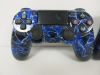 2 x Custom Blue Lightning PS4 Pads. NOTE: 1 x pad has faulty R2 button. - 2