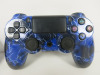 2 x Custom Blue Lightning PS4 Pads. NOTE: 1 x pad has faulty R2 button. - 4