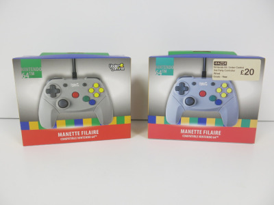 2 x Nintendo 64 Compatible 3rd Party Controllers.
