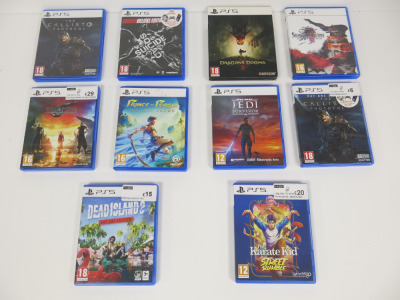 10 x Assorted Combat PS5 Games to Include: 12+-18+ Years. (As Pictured).