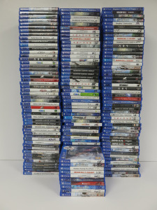 160 x Assorted Category PS4 Games to Include: 12+-16+ Years. (As Pictured).