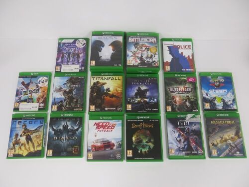 28 x Assorted Category Xbox One/X Games to Include: 12+-16+ Years. (As Pictured).
