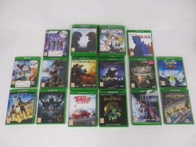 28 x Assorted Category Xbox One/X Games to Include: 12+-16+ Years. (As Pictured).
