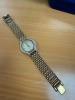 DMQ Swiss Movement Gold Tone Ladies Wrist Watch with Gemmed Bezel, Model DQ/N4074 in Oleg Cassini Box. NOTE appears unworn. - 2