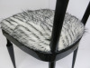 Pozzi & Verga Side Chair Circa 1940 in Black Ebonised Wood with Faux Fur Upholstered Seat. - 5