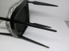 Pozzi & Verga Side Chair Circa 1940 in Black Ebonised Wood with Faux Fur Upholstered Seat. - 8