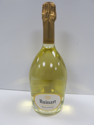 Bottle of Ruinart Blanc De Blancs Champagne, 750ml.