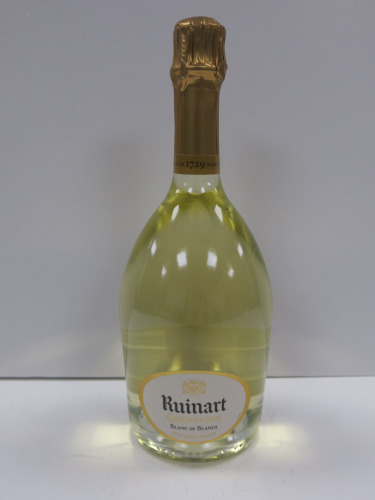 Bottle of Ruinart Blanc De Blancs Champagne, 750ml.