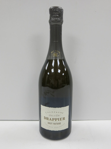 Bottle of Drappier Pinot Noir Brut Nature Champagne, 750ml.