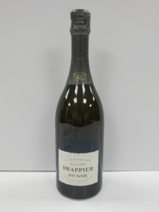 Bottle of Drappier Pinot Noir Brut Nature Champagne, 750ml.