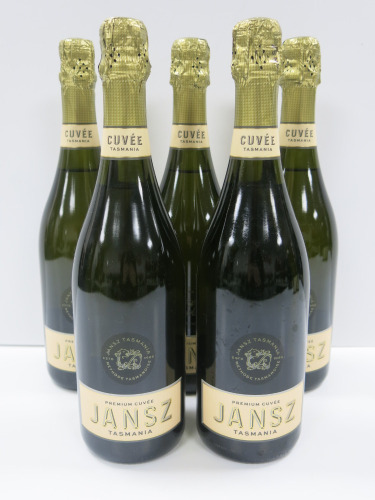 5 x Bottles of Jansz Premium Cuvee Sparkling Wine, 750ml.