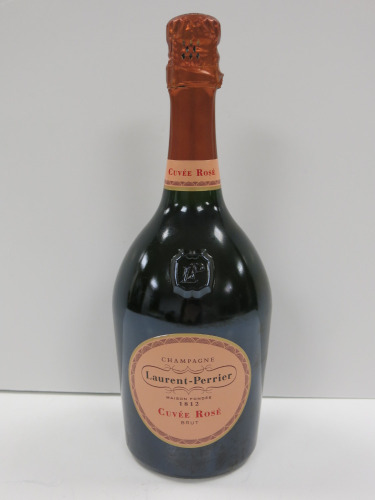 Bottle of Laurent Perrier Cuvee Rose Brut Champagne, 750ml.